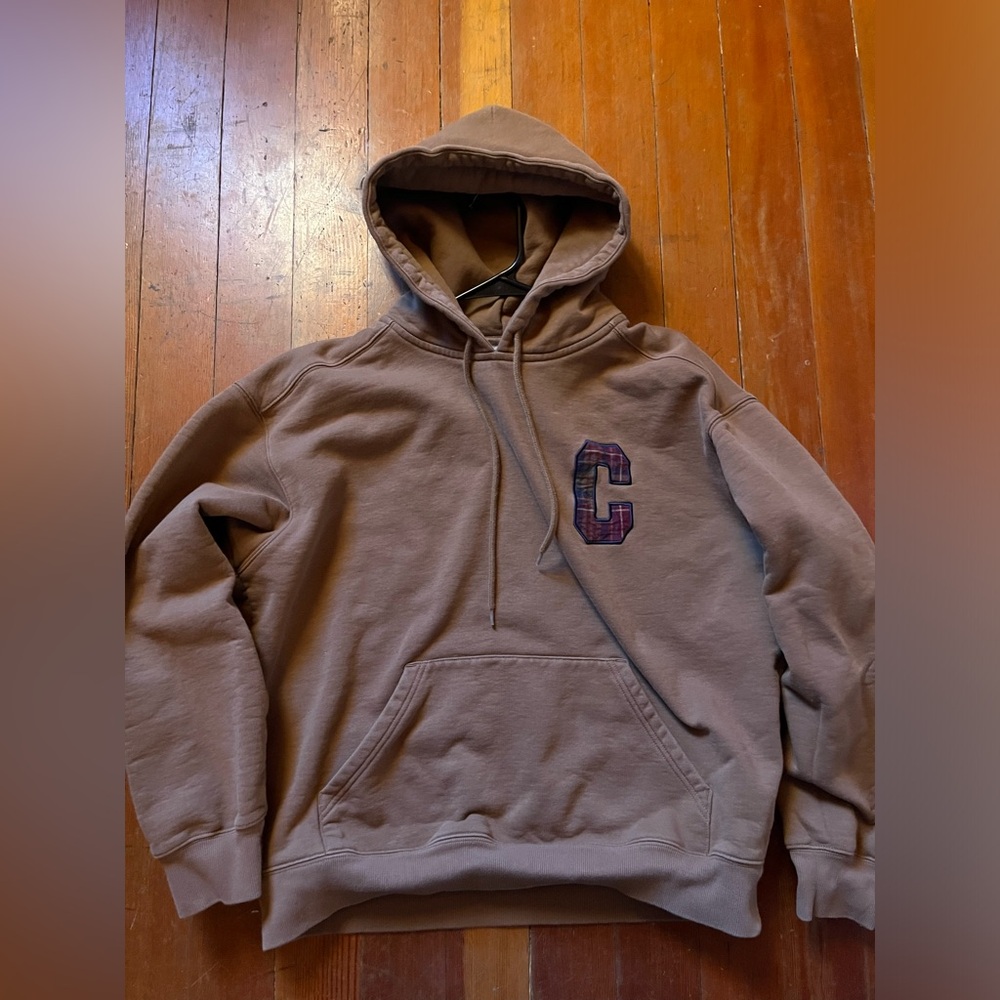 Carhartt WIP brown plaid sweatshirt large